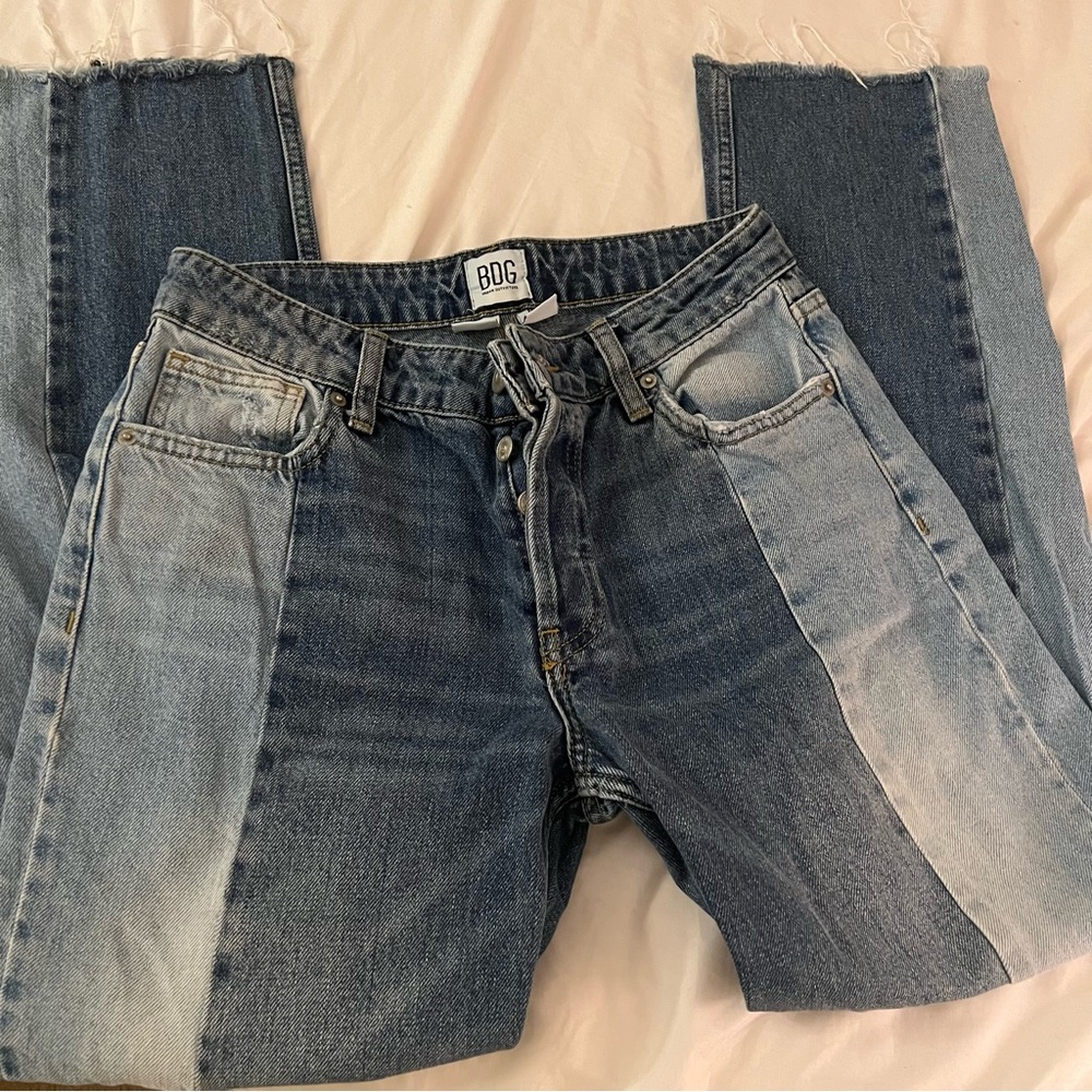 BDG Color block denim jeans two tone